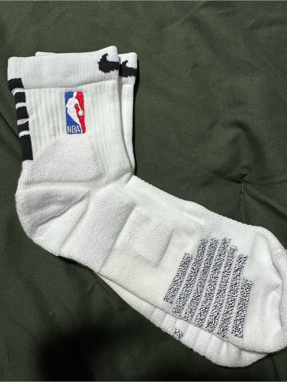 Nike NBA Men's White Crew Socks - Dri-FIT Comfort